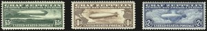 Sale 984, Lot 1055, Air Post Graf Zeppelin Issue (Scott C13-C15)