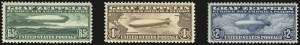 Sale 984, Lot 1060, Air Post Graf Zeppelin Issue (Scott C13-C15)