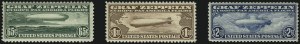 Sale 984, Lot 1063, Air Post Graf Zeppelin Issue (Scott C13-C15)