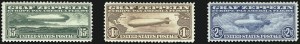 Sale 984, Lot 1064, Air Post Graf Zeppelin Issue (Scott C13-C15)