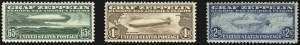 Sale 984, Lot 1065, Air Post Graf Zeppelin Issue (Scott C13-C15)