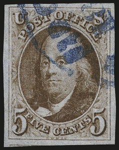 Sale 984, Lot 11, 1847 Issue (Scott 1-2)