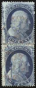 Sale 984, Lot 116, 1c 1857-60 Issue (Scott 18-24)