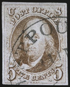 Sale 984, Lot 12, 1847 Issue (Scott 1-2)