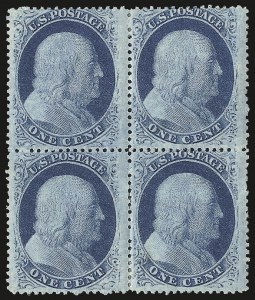 Sale 984, Lot 130, 1c 1857-60 Issue (Scott 18-24)