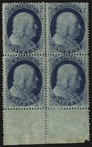 Sale 984, Lot 131, 1c 1857-60 Issue (Scott 18-24)