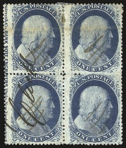 Sale 984, Lot 133, 1c 1857-60 Issue (Scott 18-24)