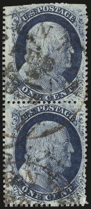 Sale 984, Lot 134, 1c 1857-60 Issue (Scott 18-24)