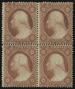 Sale 984, Lot 142, 3c-5c 1857-60 Issue (Scott 25-30A)