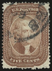 Sale 984, Lot 148, 3c-5c 1857-60 Issue (Scott 25-30A)