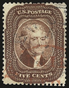 Sale 984, Lot 153, 3c-5c 1857-60 Issue (Scott 25-30A)