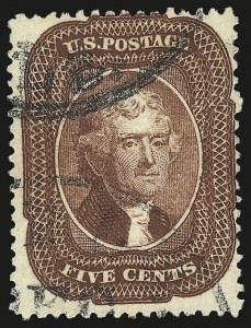 Sale 984, Lot 155, 3c-5c 1857-60 Issue (Scott 25-30A)