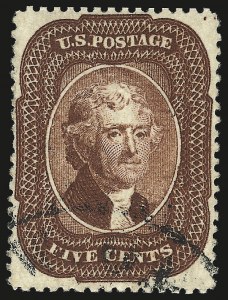 Sale 984, Lot 156, 3c-5c 1857-60 Issue (Scott 25-30A)