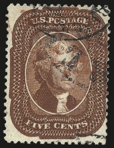 Sale 984, Lot 157, 3c-5c 1857-60 Issue (Scott 25-30A)