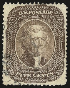 Sale 984, Lot 160, 3c-5c 1857-60 Issue (Scott 25-30A)