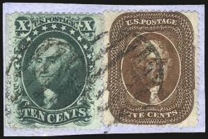 Sale 984, Lot 163, 3c-5c 1857-60 Issue (Scott 25-30A)