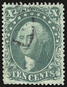 Sale 984, Lot 176, 10c 1857-60 Issue (Scott 31-35)