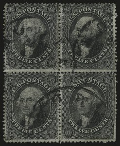 Sale 984, Lot 188, 12c 1857-60 Issue (Scott 36-36B)