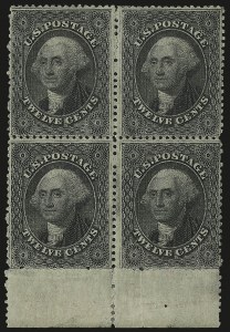 Sale 984, Lot 192, 12c 1857-60 Issue (Scott 36-36B)