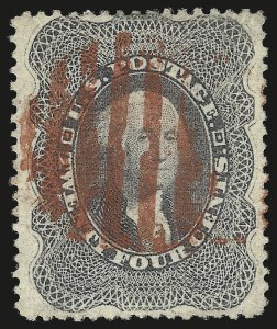 Sale 984, Lot 204, 24c-90c 1860 Issue (Scott 37-39)