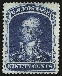 Sale 984, Lot 221, 24c-90c 1860 Issue (Scott 37-39)