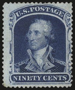 Sale 984, Lot 223, 24c-90c 1860 Issue (Scott 37-39)