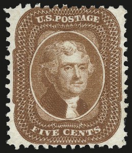 Sale 984, Lot 245, 1875 Reprint of 1857-60 Issue (Scott 40-47)