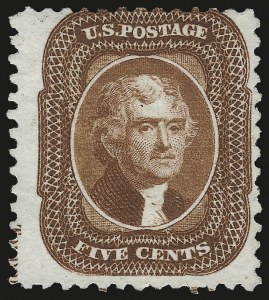 Sale 984, Lot 246, 1875 Reprint of 1857-60 Issue (Scott 40-47)