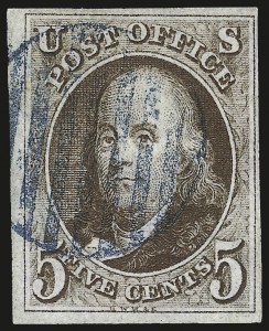 Sale 984, Lot 25, 1847 Issue (Scott 1-2)