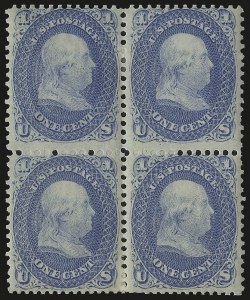 Sale 984, Lot 271, 1861-66 Issue (Scott 63-68)