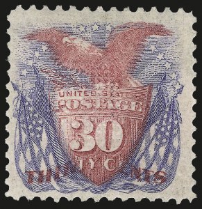 Sale 984, Lot 420, 12c-90c 1869 Pictorial Issue (Scott 117-122)