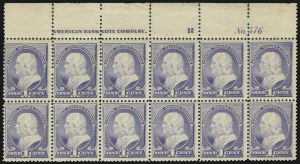 Sale 984, Lot 510, 1881-87 American Bank Note Co. Issues (Scott 205-218)