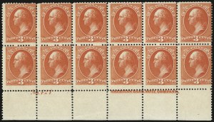 Sale 984, Lot 511, 1881-87 American Bank Note Co. Issues (Scott 205-218)