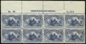 Sale 984, Lot 542, 1893 Columbian Issue (1c thru 8c, Scott 230-236)