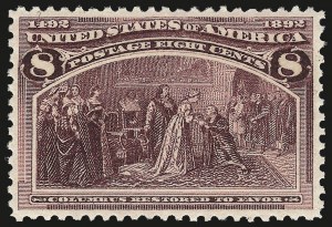 Sale 984, Lot 550, 1893 Columbian Issue (1c thru 8c, Scott 230-236)