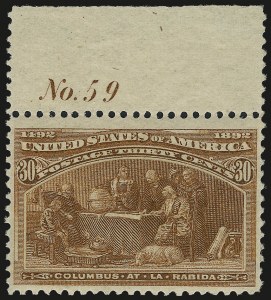 Sale 984, Lot 557, 1893 Columbian Issue (10c thru $1.00, Scott 237-241)