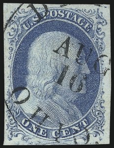 Sale 984, Lot 56, 1c 1851-56 Issue (Scott 5-9)