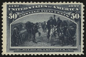 Sale 984, Lot 560, 1893 Columbian Issue (10c thru $1.00, Scott 237-241)