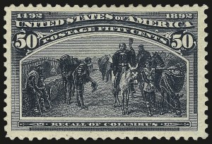 Sale 984, Lot 563, 1893 Columbian Issue (10c thru $1.00, Scott 237-241)