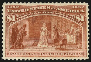 Sale 984, Lot 568, 1893 Columbian Issue (10c thru $1.00, Scott 237-241)