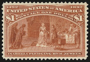 Sale 984, Lot 571, 1893 Columbian Issue (10c thru $1.00, Scott 237-241)