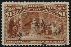 Sale 984, Lot 574, 1893 Columbian Issue (10c thru $1.00, Scott 237-241)