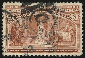 Sale 984, Lot 576, 1893 Columbian Issue (10c thru $1.00, Scott 237-241)