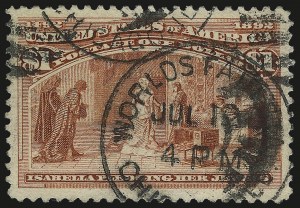 Sale 984, Lot 577, 1893 Columbian Issue (10c thru $1.00, Scott 237-241)
