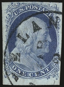 Sale 984, Lot 58, 1c 1851-56 Issue (Scott 5-9)