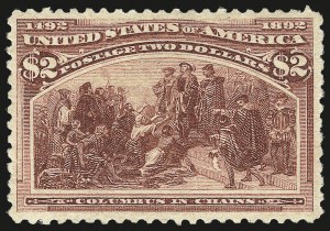 Sale 984, Lot 581, 1893 Columbian Issue ($2.00 thru $5.00, Scott 242-245)