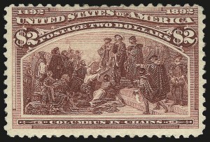 Sale 984, Lot 585, 1893 Columbian Issue ($2.00 thru $5.00, Scott 242-245)