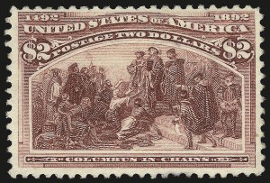 Sale 984, Lot 586, 1893 Columbian Issue ($2.00 thru $5.00, Scott 242-245)