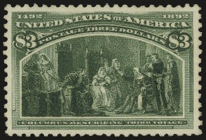 Sale 984, Lot 592, 1893 Columbian Issue ($2.00 thru $5.00, Scott 242-245)