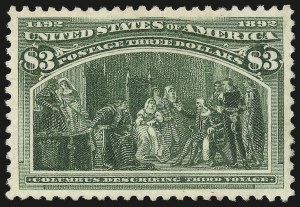 Sale 984, Lot 593, 1893 Columbian Issue ($2.00 thru $5.00, Scott 242-245)
